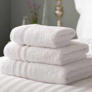 Mona Combed Cotton Hand Towel-White