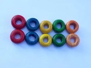 Multicolor Wooden Rings