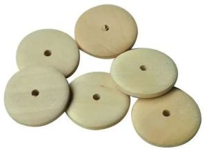 Round Plain Flat Wooden Beads