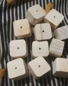 Wooden Square Beads