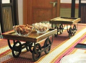 Wooden Serving Trolley Tray