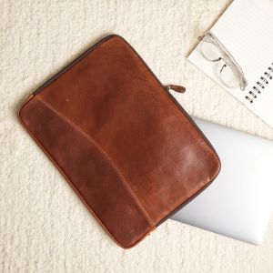 Leather Dark Brown Laptop Sleeve