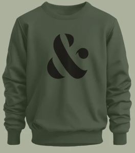 printed olive green hoodie