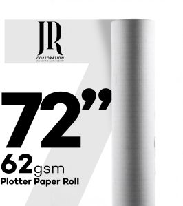 62 GSM 72'' ECONOMY WHITE PLOTTER PAPER ROLL