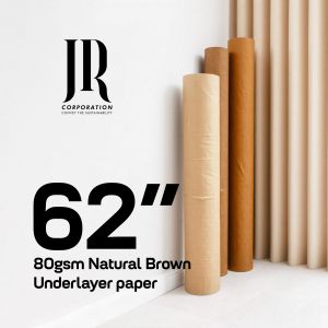 80 Gsm 62'' Natural Brown Indian Plain Underlayer Pattern Paper Roll