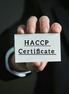 HACCP certificate