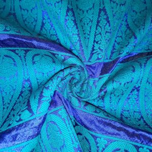 Violet Jamawar Silk Fabric