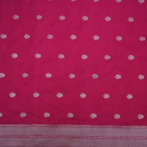 Wine Pink Jamawar Silk Fabric