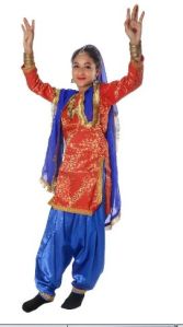 Punjabi Folk Dance Fancy Dress Costume For Girls