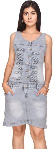 Women Denim Body-Con Dress