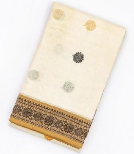 White Handloom Kanchi Ladies Cotton Saree