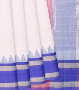 White Handloom Rasipuram Ladies Cotton Saree