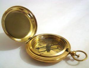 Nautical Brass Sundial Pocket Compass