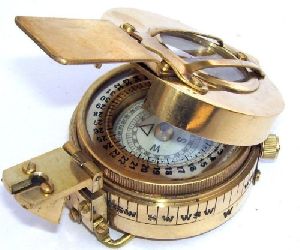 Solid Brass Sundial Nautical Compass