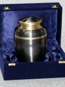 Aluminium classic gray and brass colour finished urn