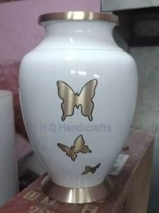 Butterfly design white Urn vase