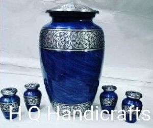 Classic painted multiple colour finished with tokens Cremation Ash Urn