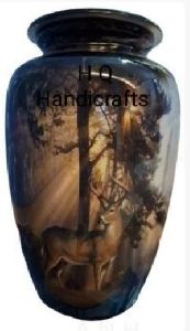 Deer printed design Cremation Urn