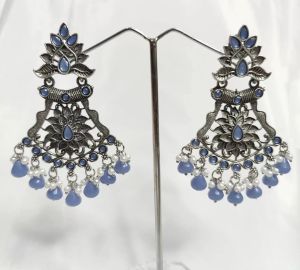 Silver Alloy Chandellier Earring by Kalakriti Gallery