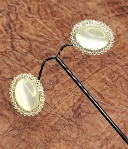 Stud Earrings with Monalisa Stone For Women & Girls