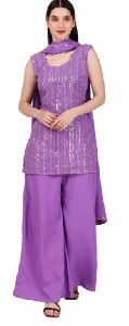 Magnetism Embroidered Sharara Set For Woman