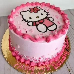 Strawberry Kitty Cake