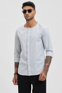 LIGHT GREY Mens SLIM FIT SHIRT