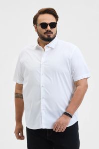 WHITE SOLID REGULAR FIT Mens SHIRT