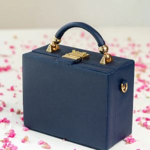 TRUNK Navy Blue Colour Woman Box Bags