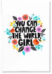 YOU CAN CHANGE THE WORLD GIRL HARDBOUND NOTEBOOK