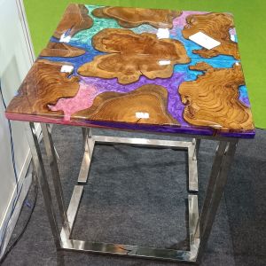 Epoxy Wooden Table With Light