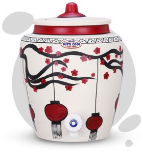 Earthen Clay Water Pot Lantern Design 6.5 Litre