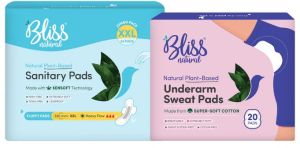 Organic Sanitary Pads XXL with Bliss Natural Sweatpad pack of 10 piece