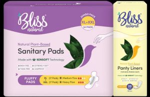 mix xl xxl bliss natural plant based long sanitary pads