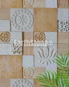Pink White Flower Stone Wall Cladding