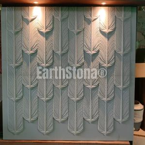 Wavy Pattern Natural Stone Wall Carving-EarthStona
