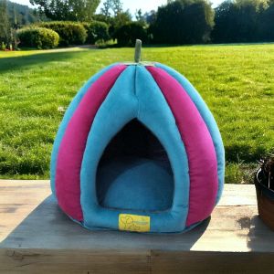 PUMPKIN MULTI-COLORED CAT HOUSE