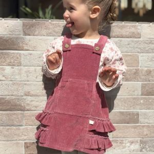 Rose Style Pinafore Dress For Girls