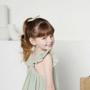 Sage Style Crinkle Angel Dress For Girls