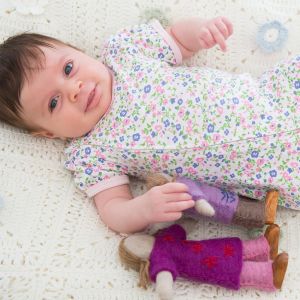 Summer Flowers Short Sleeve For Baby Girls Diagonal Zipsuit