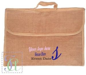 Reusable jute conference totes C1015