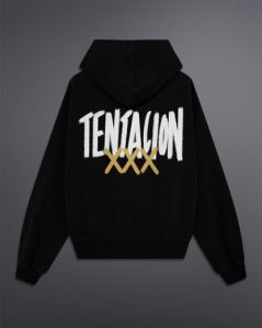 Mens Cannac XXX Tentacion Black Oversized Hoodie