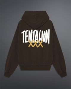 Mens Cannac XXX Tentacion Brown Oversized Hoodie