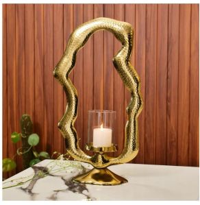 Zigzag Candle Holder Metal Candle Stand (Large)