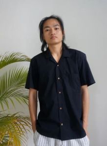 raven linen designer shirt