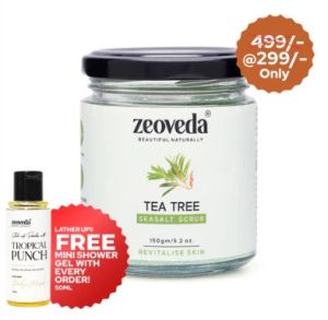 Tea Tree Sea Salt Face And Body Scrub for Exfoliation & Acne-prone skin