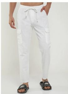 Lazy Linen White Men Pants