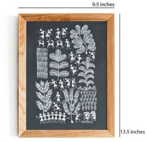 warli painting-the art of nature (black) WLC15