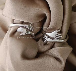 Unisex 925 Silver Hug Ring