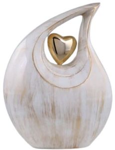 Heart-shaped cremation urns